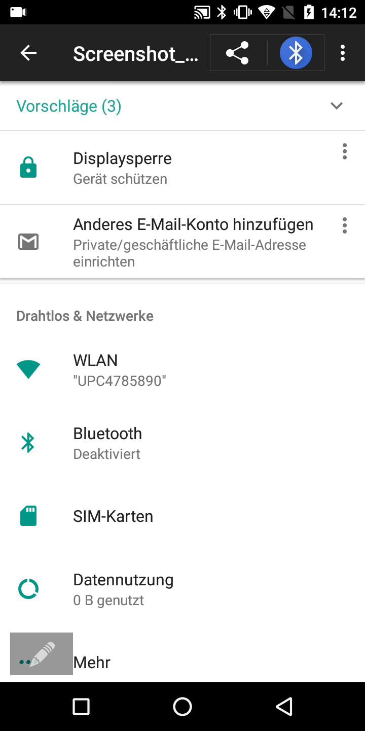 Datei via Bluetooth senden Android 7 Handbuch TechBone