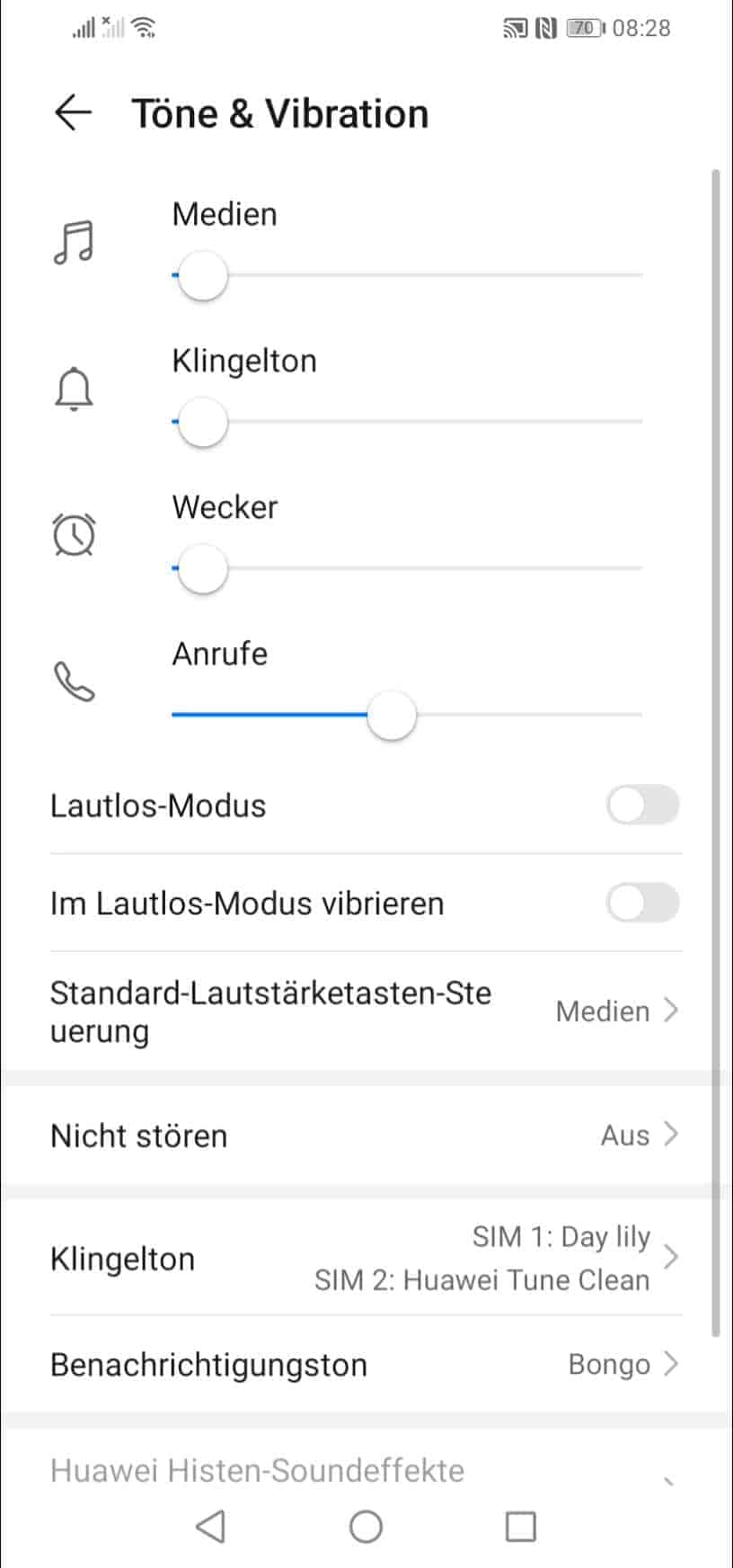 Huawei töne einstellen