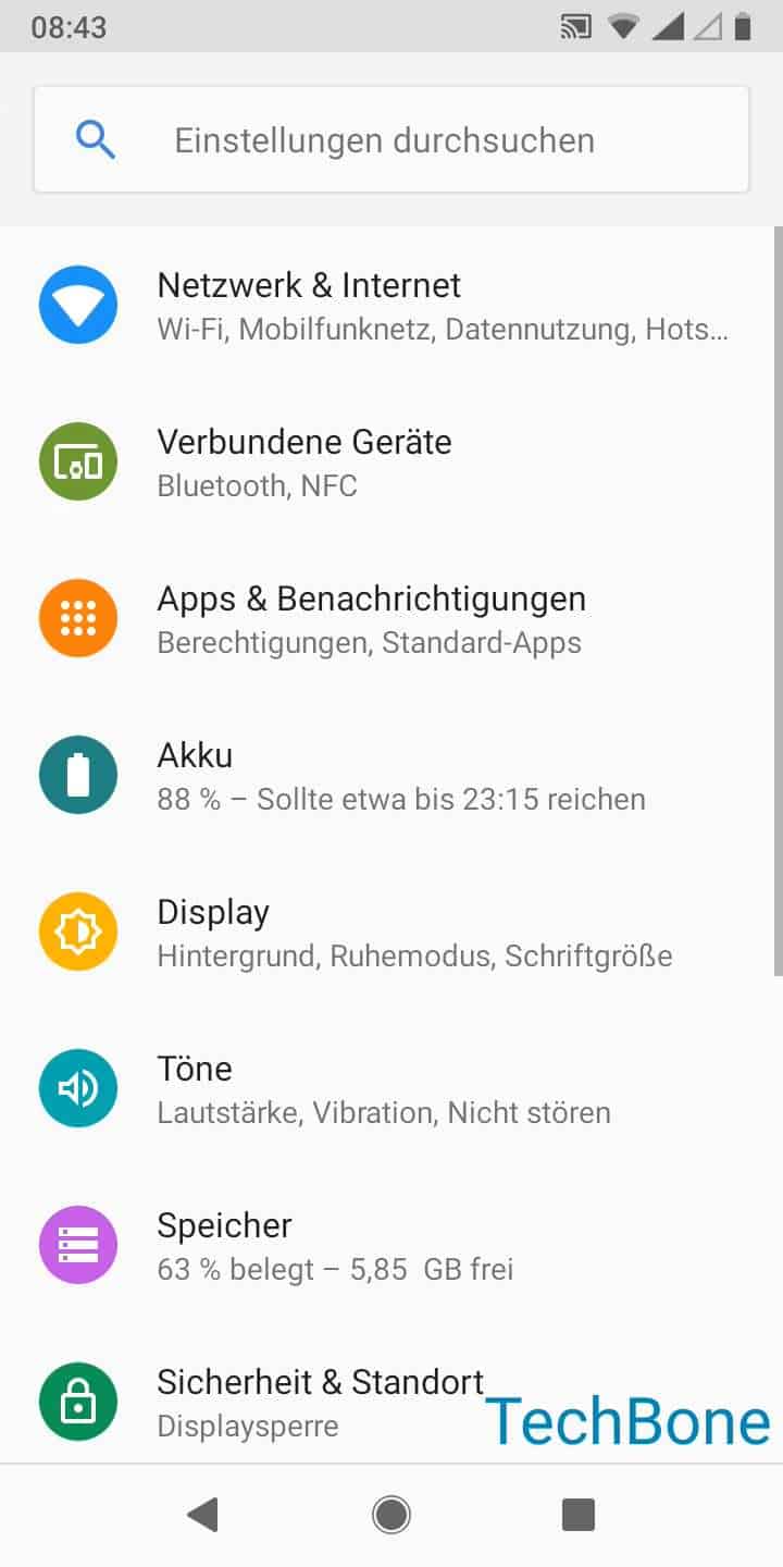 Standard SIM-Karte für Anrufe - Android Handbuch | TechBone