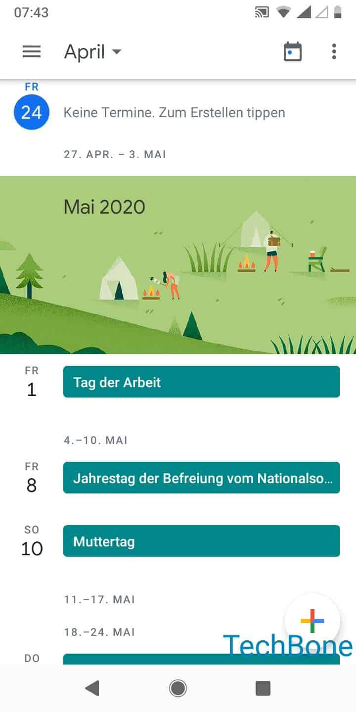 Erinnerung für Geburtstage anzeigen (Kalender) - Android Handbuch 