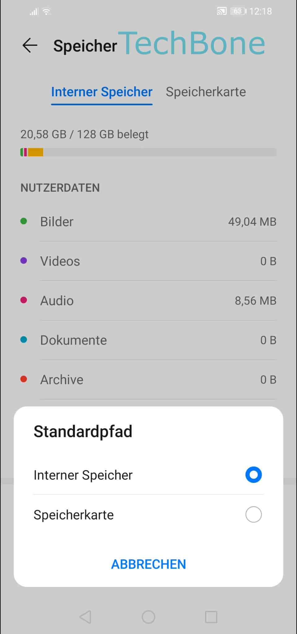 Standard-Speicherort ändern - Huawei Handbuch | TechBone