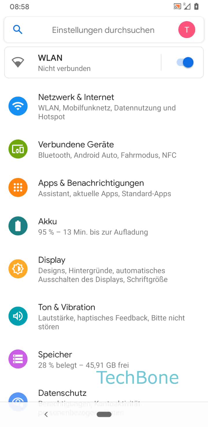 WLAN verbinden Android Handbuch TechBone