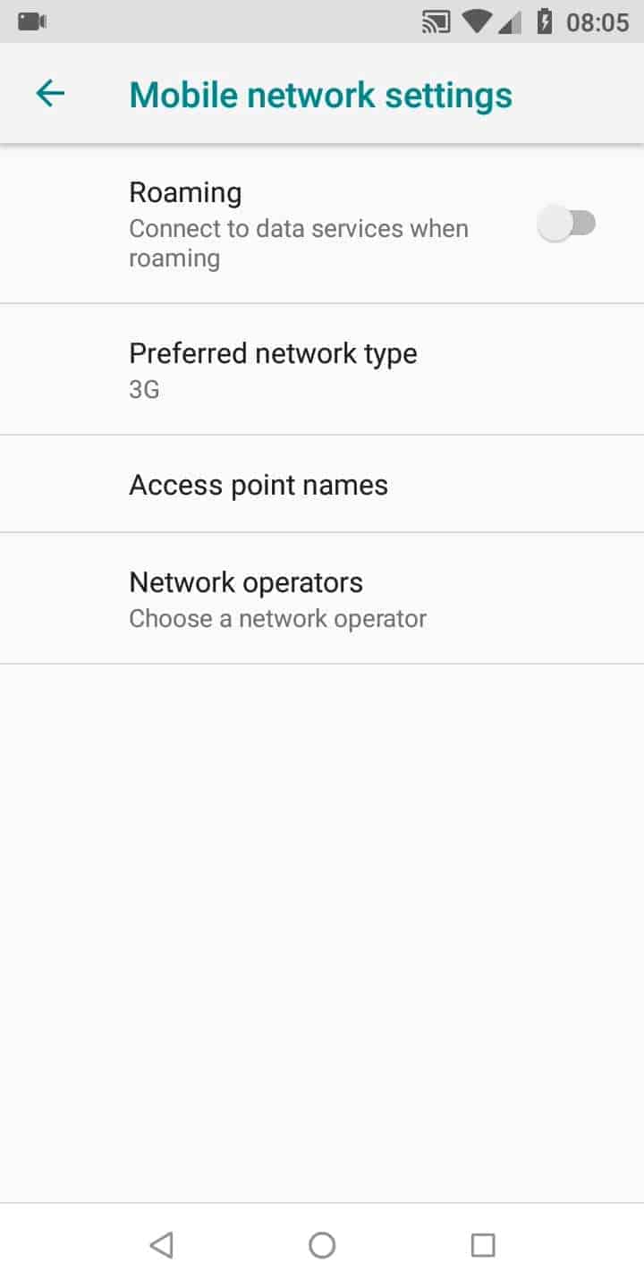 Access point numbers(APN) - Android 8 Manual | TechBone