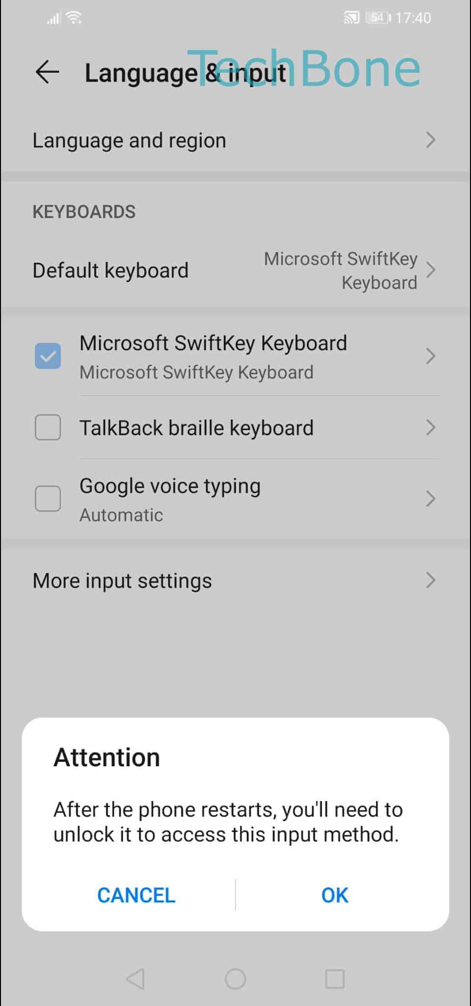 How to enable or disable Google voice typing Huawei