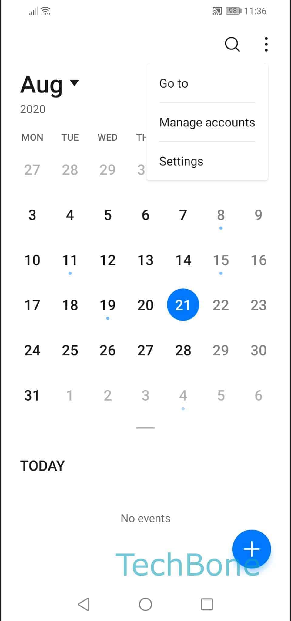 How to display alternate calendars Huawei Manual TechBone