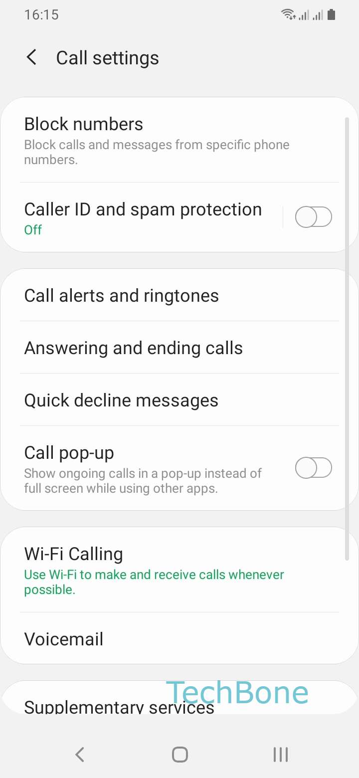 How to Enable or Disable WiFi calling - Samsung Manual | TechBone