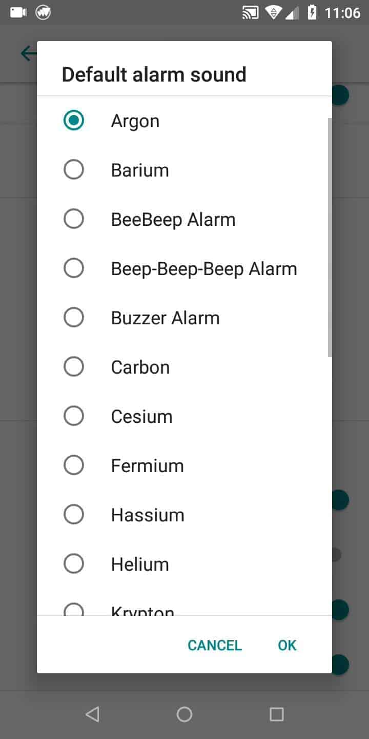 Default alarm sound (preset tones) - Android 8 Manual | TechBone