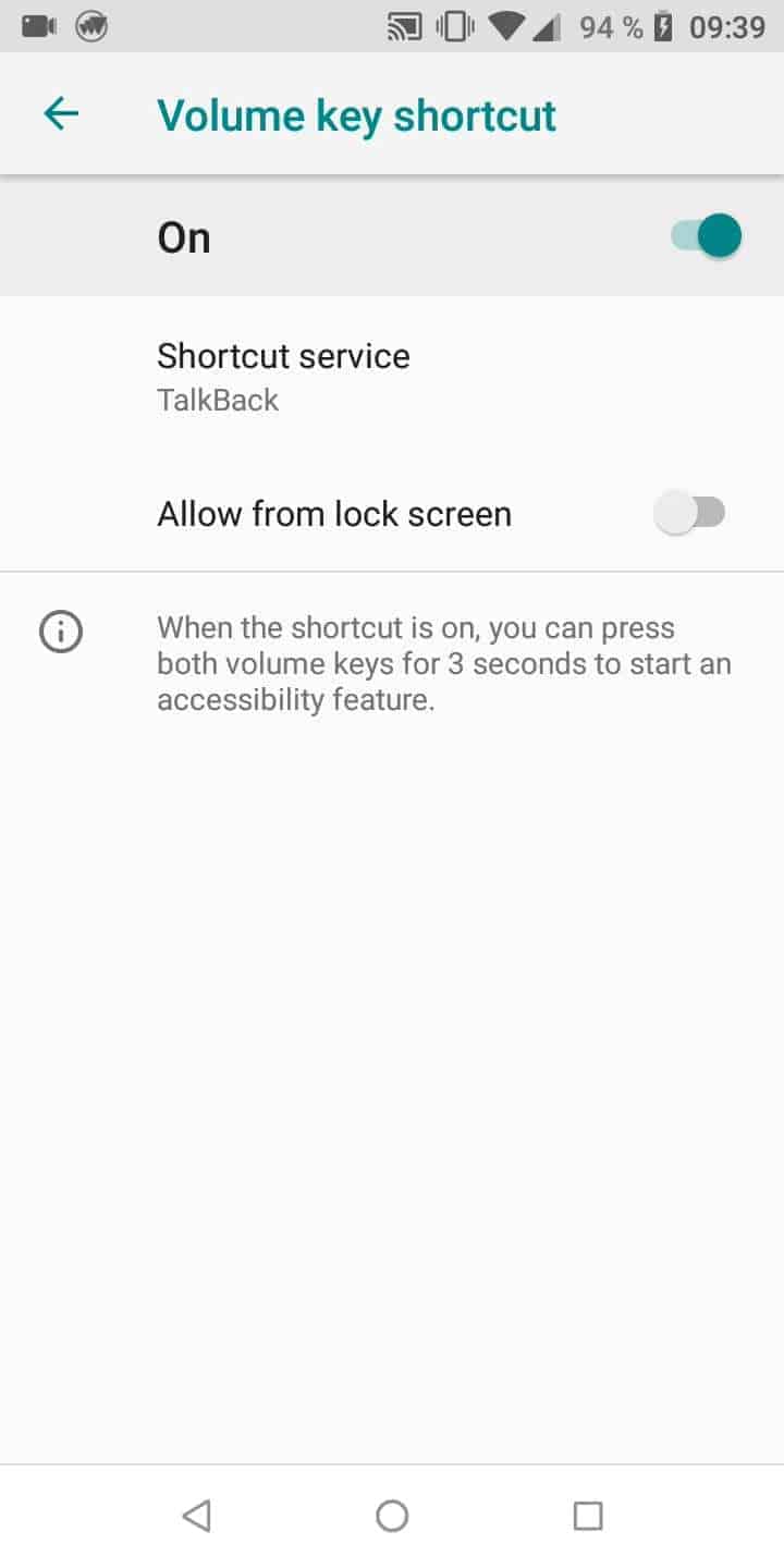 Volume key shortcut - Android 8 Manual | TechBone