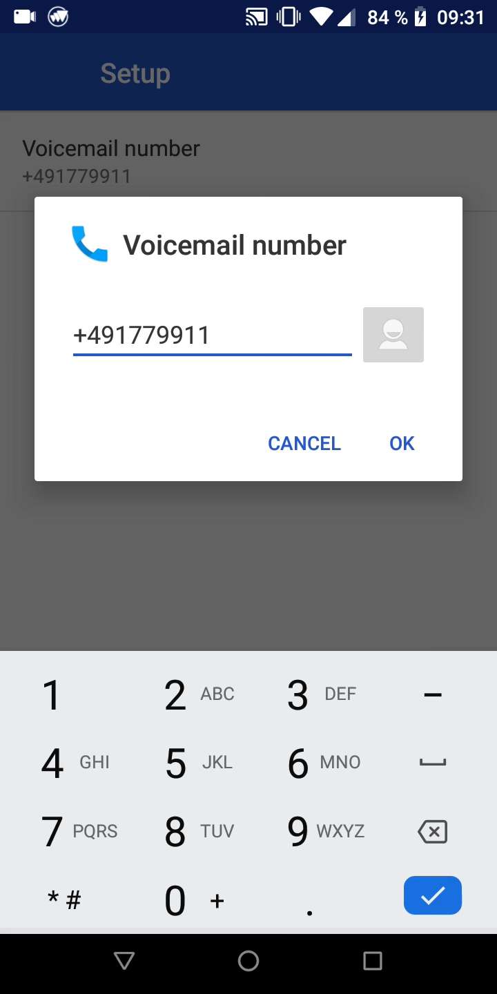 how to change your voicemail number on android