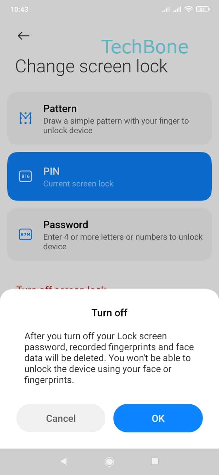 How to Disable Screen lock - Xiaomi Manual | TechBone