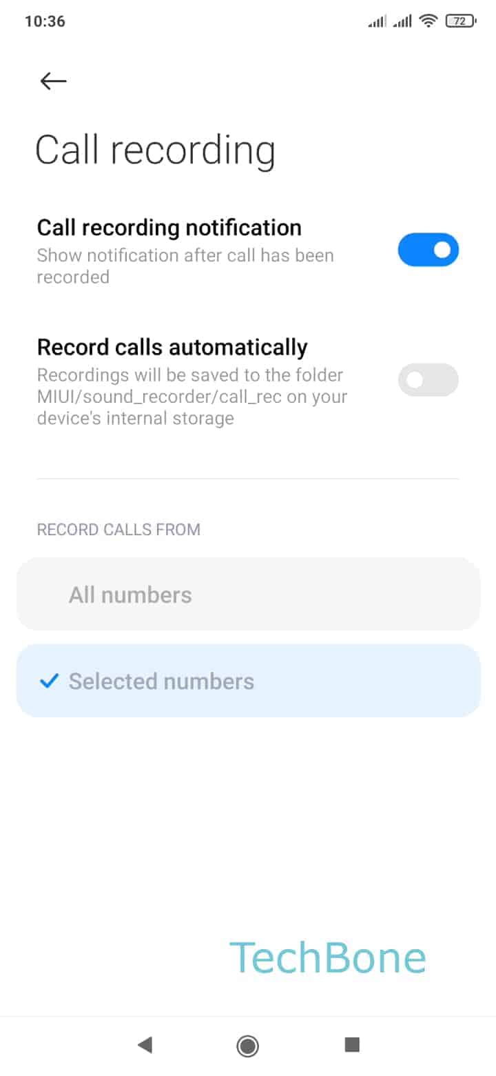 xiaomi a3 call recording setting