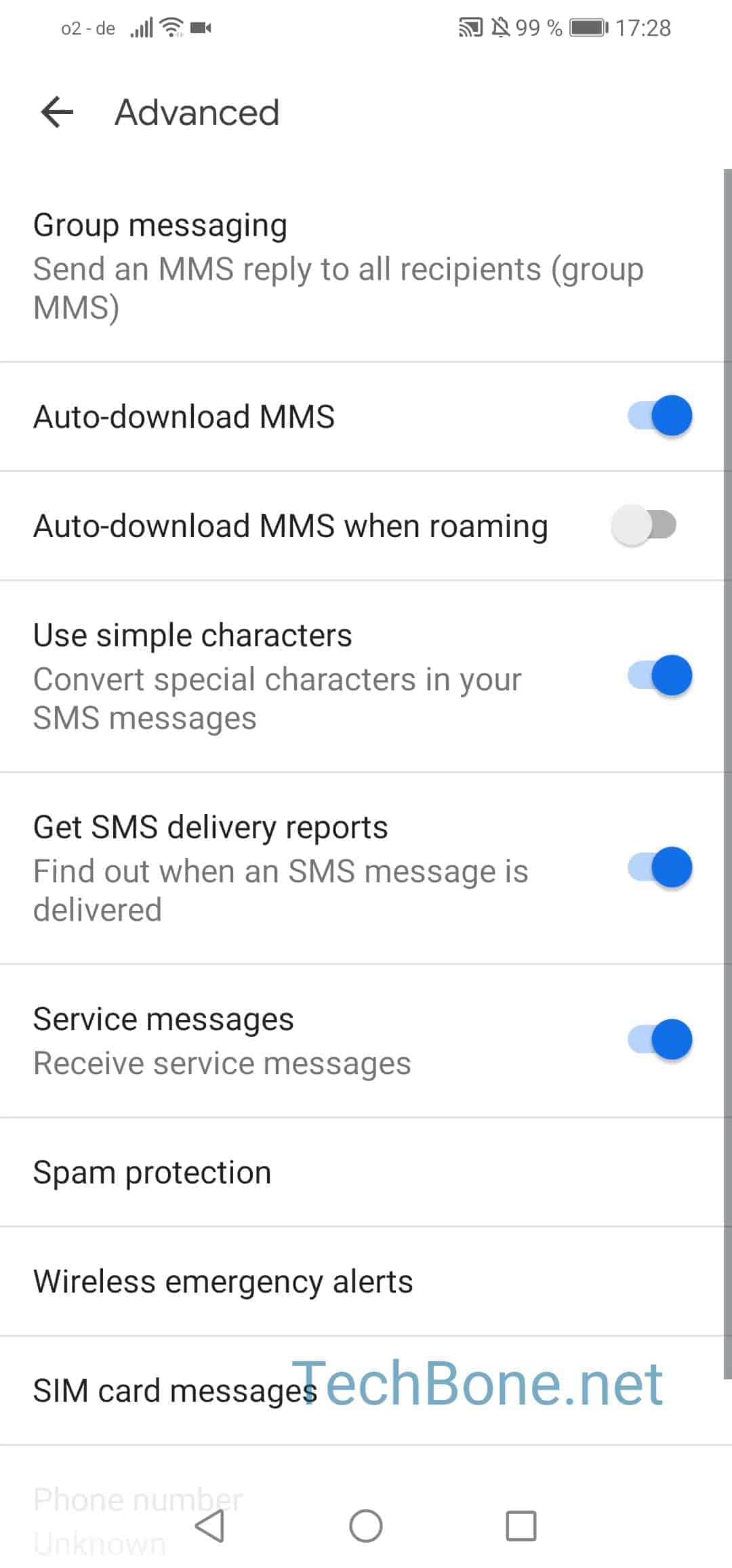SIM card messages Huawei Manual TechBone