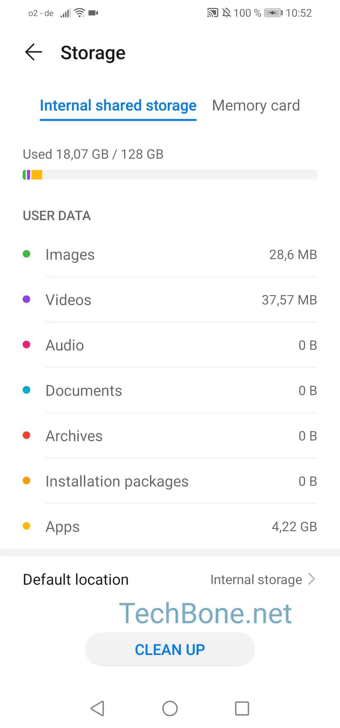 Clean up storage Huawei Manual TechBone