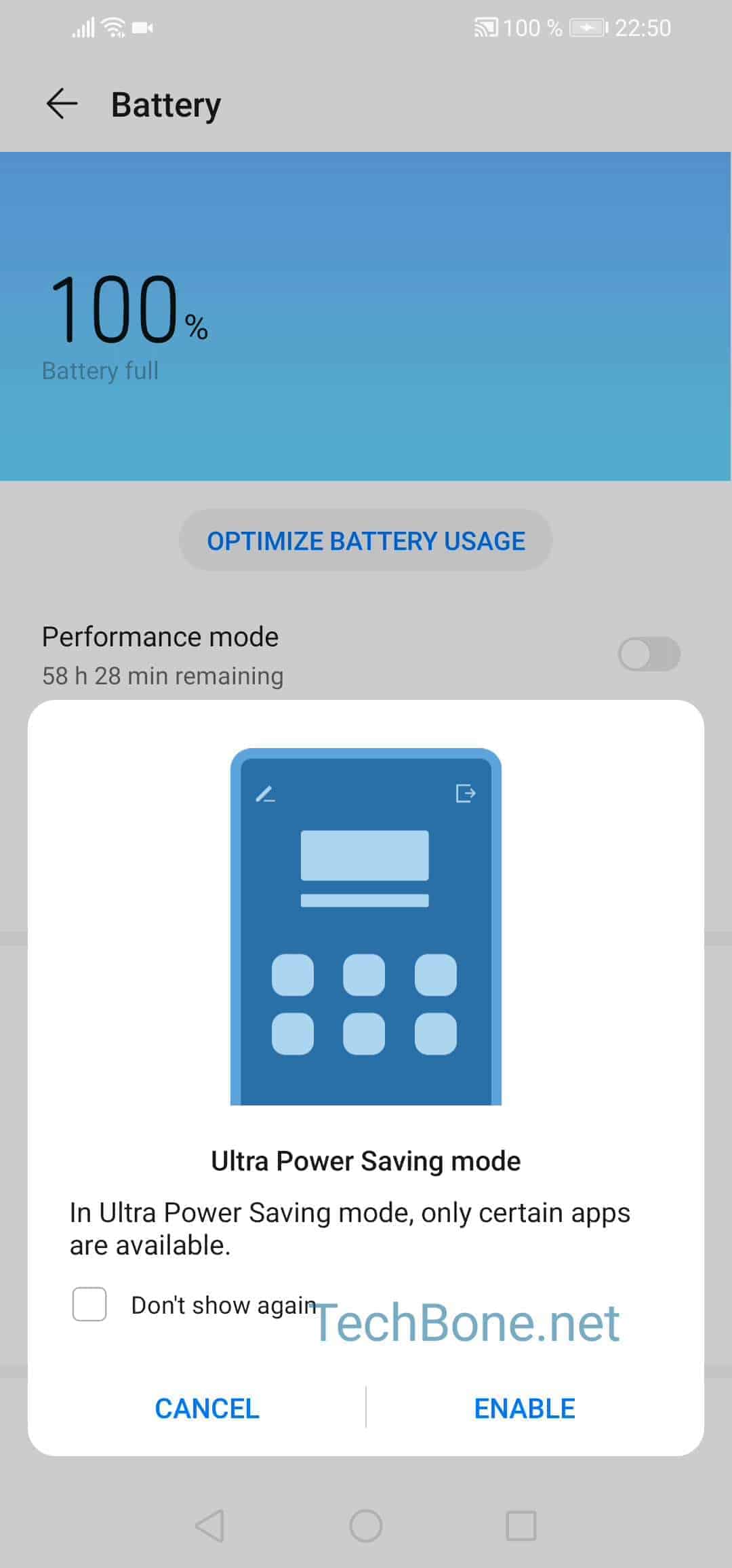 Ultra Power Saving mode - Huawei Manual | TechBone