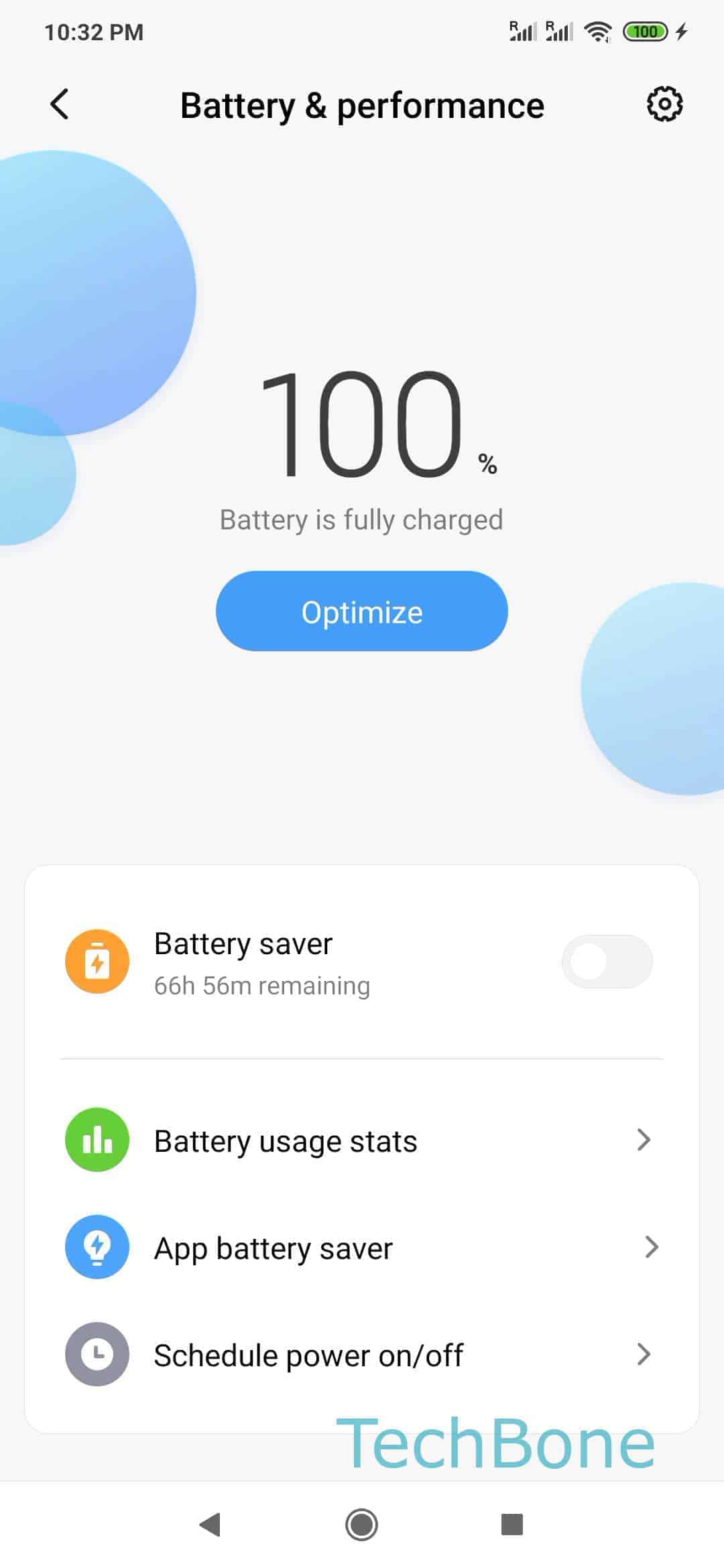 Battery usage stats - Xiaomi Manual | TechBone