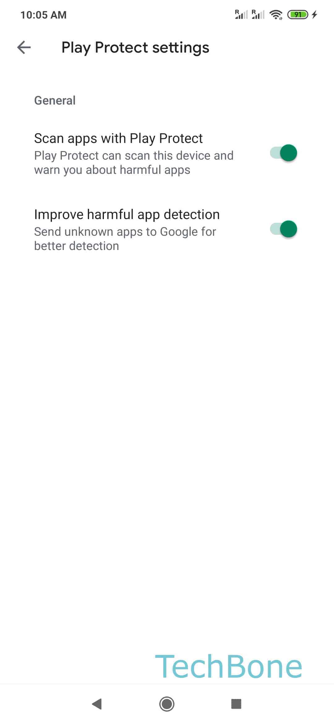 How to Turn on/off Google Play Protect Xiaomi Manual TechBone