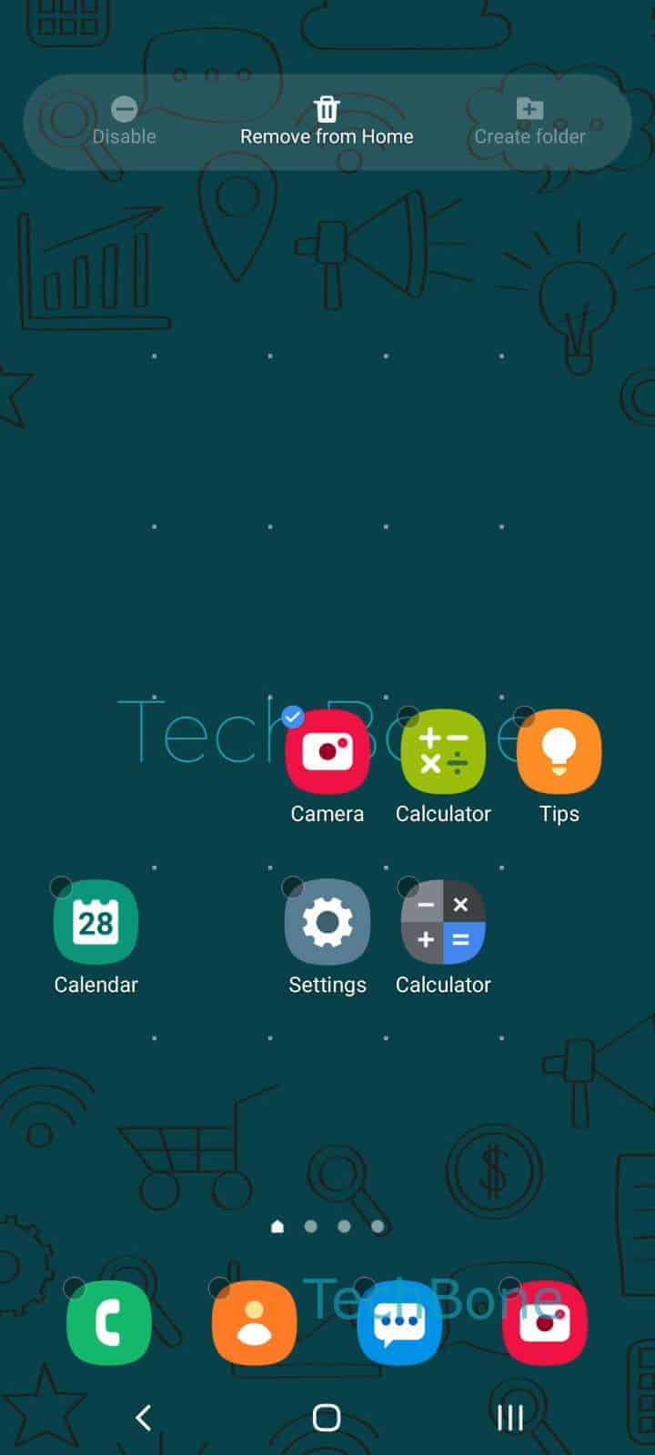 How to Create folder on Home screen - Samsung Manual | TechBone