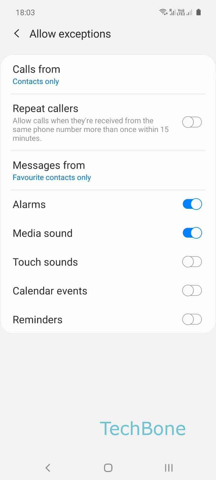 How to Set Exception (Do not disturb) - Samsung Manual | TechBone