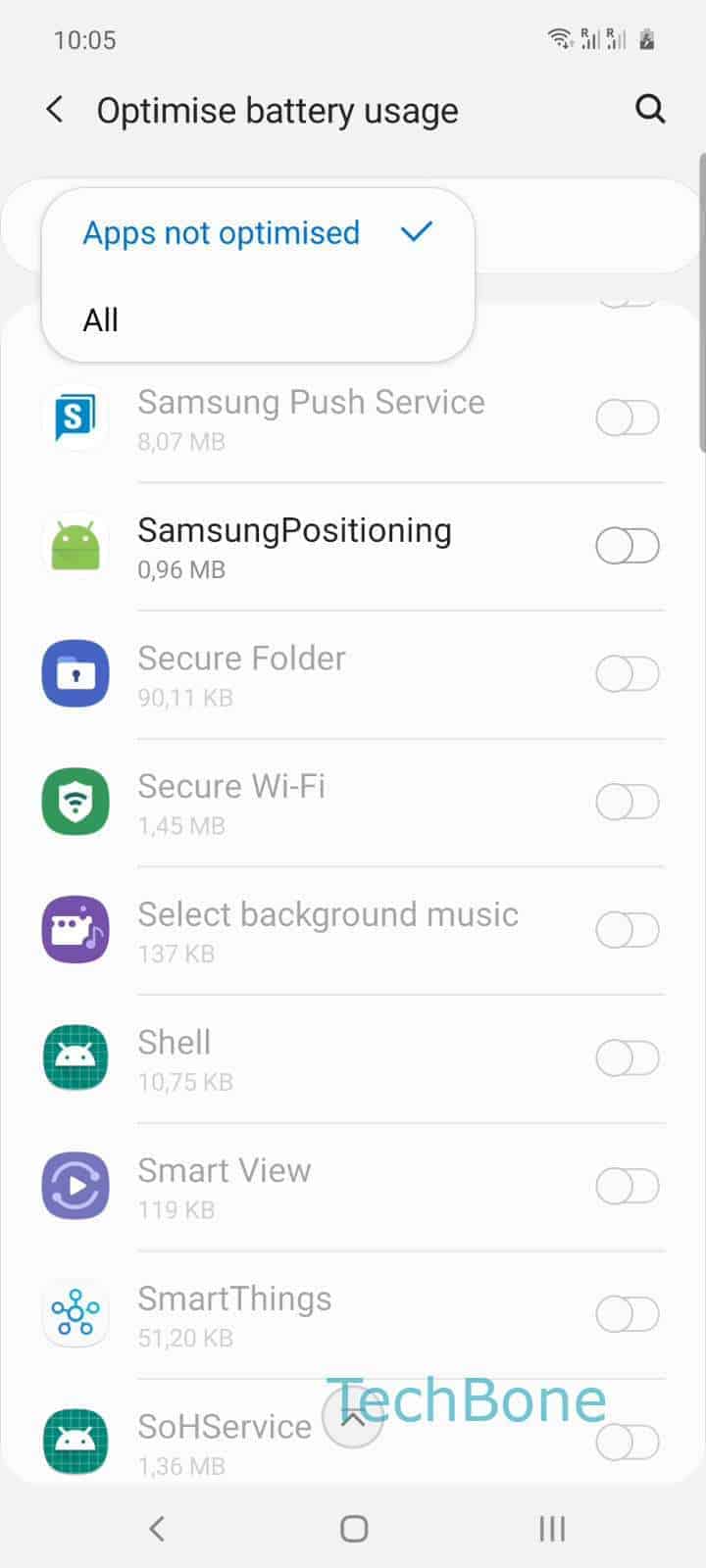 How to Optimize battery usage for Apps Samsung Manual TechBone