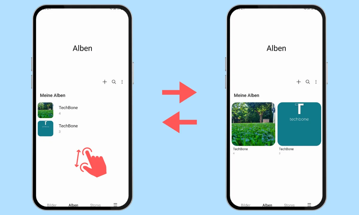 Samsung: Galerie-Ansicht ändern
