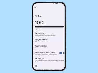 Android: Akku-Kapazität in Prozent anzeigen oder ausblenden
