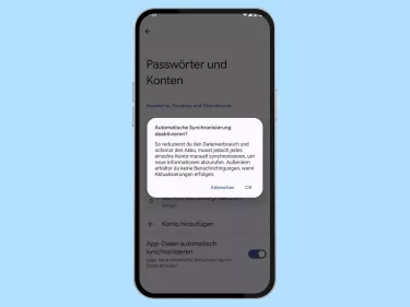 Android: Automatische Konto-Synchronisierung aktivieren oder deaktivieren