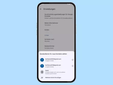 Android: Speicherort für neue Kontakte festlegen