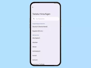 Android: Tastatur-Sprache hinzufügen