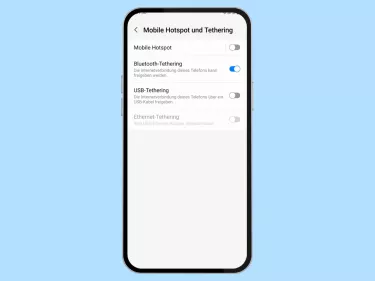 Samsung: Bluetooth-Tethering aktivieren oder deaktivieren