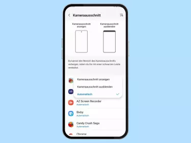 Samsung: Für Apps die Notch ausblenden