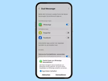 Samsung: Mittels Dual Messenger geklonte App löschen
