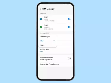 Samsung: Standard-SIM für Anrufe ändern