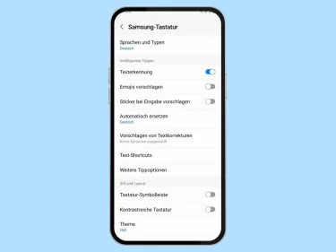 Samsung: Vorschläge der Tastatur verwenden und einstellen