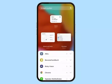 Samsung: Widget zum Startbildschirm hinzufügen