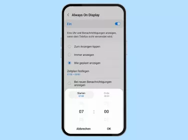 Samsung: Zeitplan für Always on Display erstellen