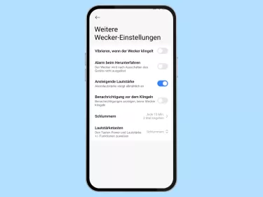 Xiaomi: Ansteigende Wecker-Lautstärke einschalten oder ausschalten