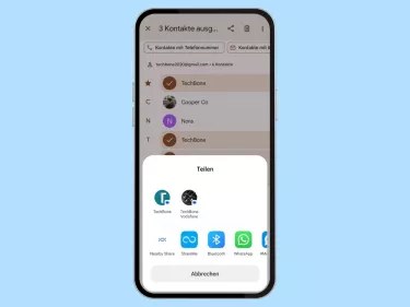 Xiaomi: Kontakte teilen