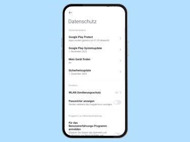 Xiaomi: Passwörter bei der Eingabe anzeigen oder ausblenden