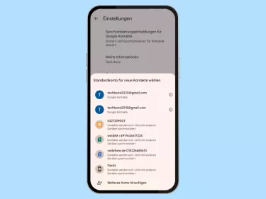 Xiaomi: Speicherort für neue Kontakte festlegen