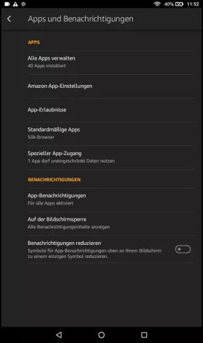 Amazon Fire Tablet Fire OS 6 App-Benachrichtigungen
