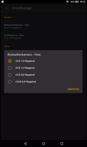 Amazon Fire Tablet Fire OS 6 Auflösung ändern