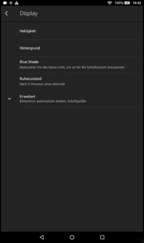 Amazon Fire Tablet Fire OS 6 Bildschirm-Timout