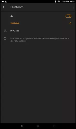 Amazon Fire Tablet Fire OS 6 Gerät wählen