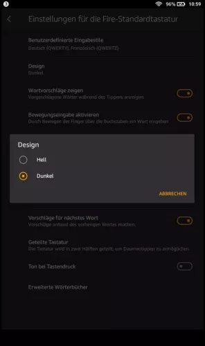 Amazon Fire Tablet Fire OS 6 Hell,,Dunkel