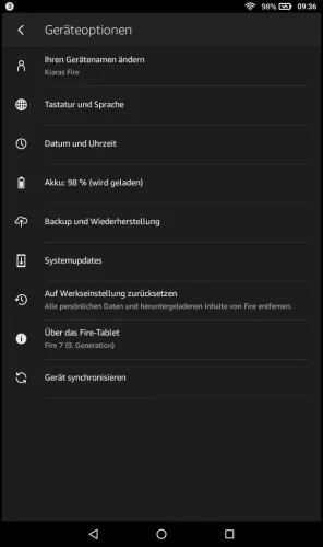 Amazon Fire Tablet Fire OS 6 Systemupdates