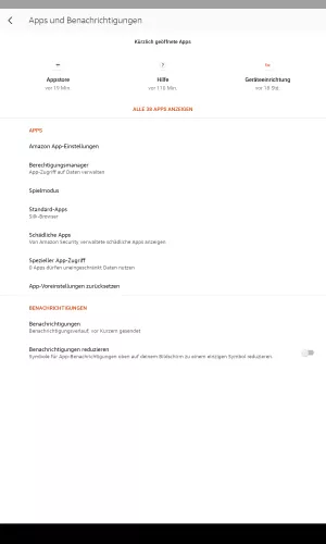 Amazon Fire Tablet Fire OS 8 Alle Apps anzeigen