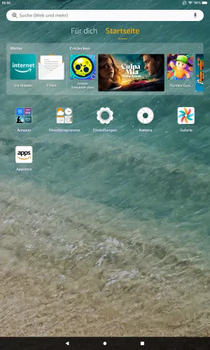 Amazon Fire Tablet Fire OS 8 Appstore-App öffnen