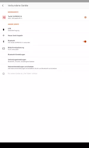 Amazon Fire Tablet Fire OS 8 Einstellungen von Bluetooth-Gerät öffnen