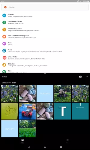 Amazon Fire Tablet Fire OS 8 Splitscreen-Fenstergröße anpassen