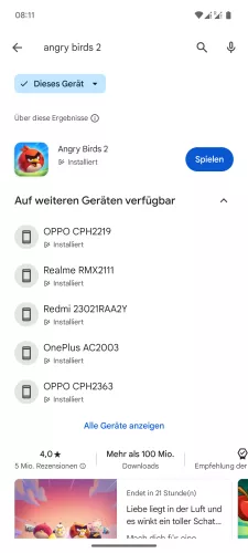 Android Android 14 App wählen